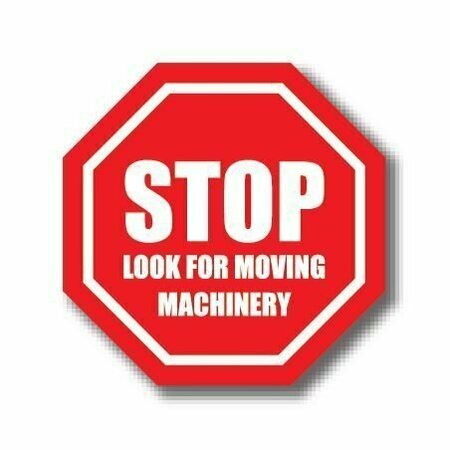 ERGOMAT 30in OCTAGON SIGNS - Stop Look for Moving Machinery DSV-SIGN 900 #1031 -UEN